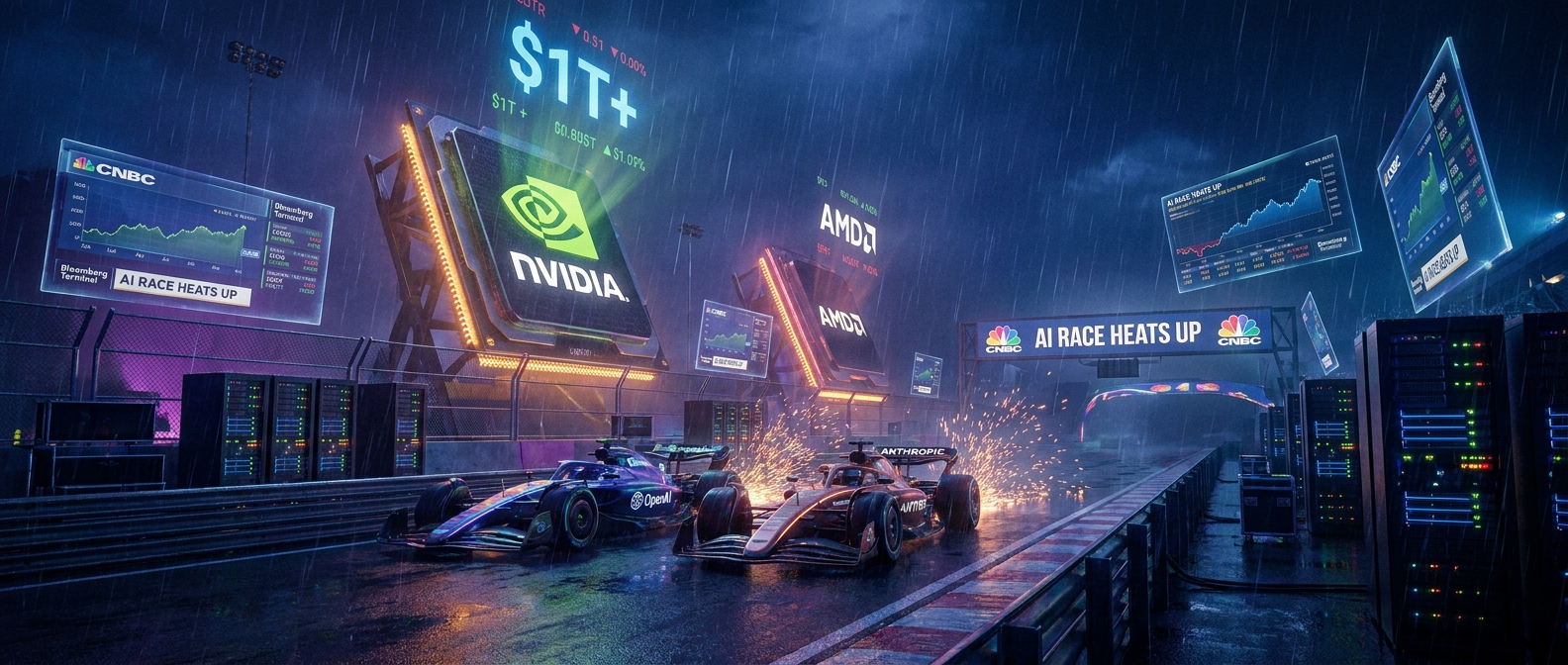 AI race cars fighting for the trillion-dollar finish line